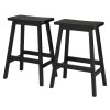Winado Black 24.2-in H Counter height Stackable Wood Bar Stool