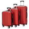 FcH 3 Piece Luggage Set Multifunctional Large Capacity Traveling Storage Suitcase Luggage Set Red