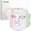 SDKWDH Red Light Mask for Face, 7-1 Colors Facial Care Mask, 850nm Infrared & Red Light Masks, Ergonomic Design for Home & Travel, White