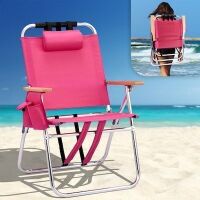 VINGLI 17-in Beach Chair with 3-Position
