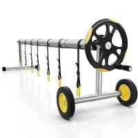 VINGLI 14-ft Upgrade Aluminum Solar Pool Cover Reel Set Standard