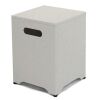 Patio Metal Propane Tank Storage Side Table