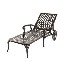 Cast Aluminum Patio Chaise Lounge Chair