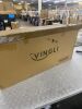 VINGLI 18D x 45W x 38.5H Commercial Grade Portable Pop Up Bar Table with Skirt - 2