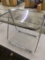 Small Folding Acrylic Table - Scratched