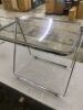 Small Folding Acrylic Table - Scratched
