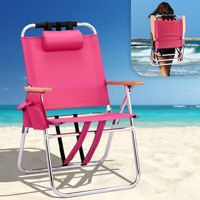 VINGLI 17-in Beach Chair with 3-Position