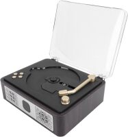 Retro CD Player, Bluetooth Vintage CD Player with Dual HiFi Sound Speakers, Desktop CD Players, Support SPDIF USB AUX, Rechargeable Battery, Wood Box Nostalgic CD Players