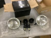 6" Round Glass Headlight Pair