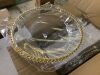 25Pcs Clear Gold Charger Plates - 3