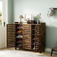 5 Tier Shoe Organizer Cabinet with 3 Doors