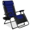 Oversized Padded Zero Gravity Chair, Folding Recliner w/ Headrest, Side Tray&nbsp;
