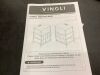 VINGLI 15W x 23.7H 2-PCs Fluted Nightstand with 2 Drawers 1 Shelf and Charging Station White for Bedroom/Livingroom/College Dorm - 2