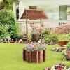 VINGLI 21.5-in W x 45.5-in H Wooden Wishing Well