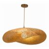 Retro LED Pendant Light Bamboo Weave Chandelier