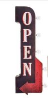 Vintage LED Marquee Wall Decor-Retro Wall Sign with LED Light Bulbs, 9 in. x 30 in.