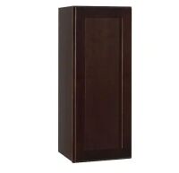 Hampton Bay Shaker 12 in. W x 12 in. D x 30 in. H Assembled Wall Kitchen Cabinet in Java