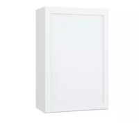 Hampton Bay Courtland 24 in. W x 12 in. D x 36 in. H Assembled Shaker Wall Kitchen Cabinet in Polar White