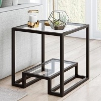 Hudson & Canal&nbsp;Athena&nbsp;Side&nbsp;Table&nbsp;in&nbsp;Blackened&nbsp;Bronze. Appears New