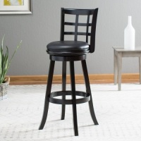 Boraam Kyoto 34 in. Extra Tall Swivel Bar Stool in Black. Appears New