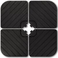 4-Piece Cantilever Umbrella Base Weight Set, Wood Grain Finish