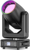 250W LED Moving Head Beam, 48-Facet Prism/Wash/Beam/Strobe/Frost/Rainbow 15 Color 18 GOBO with 360&deg; Dynamic Aperture 4&deg; Beam Angle DMX 512 Sound Activated