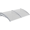 VINGLI 80-in W x 40-in D x 10-in H Polycarbonate Clear Board and Grey Bracket Patio Door Awning