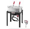 VEVOR 18 Qt Aluminum Propane Outdoor Deep Fryer with Double Basket, Thermometer and 58,000 BTUs Propane Burner