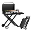 ROVSUN 4-Burner 40000 BTU Foldable Propane Griddle with Wheels & Lid