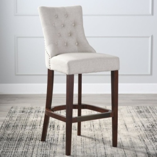 Belham Living Thomas Tufted Tweed Bar Stool. Appears New