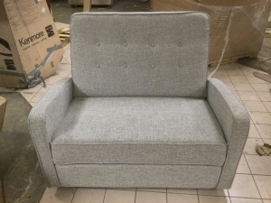 Calliope Button Tufted Reclining Loveseat by Best Selling Home Furniture. Like New E-Commerce Return