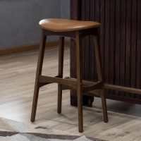 Lot of (2)&nbsp;Belham Living Carter Mid Century Modern Backless Bar Stools. One Appears Unopened, and One Appears Opened. E-Commerce Returns