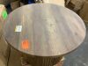 BYBLIGHT Allan 31.5 in. Brown Round Wood Coffee Table with Metal Base, - 2