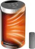 Space Heater, WINHL Small Portable Electric Heaters for Indoor Use with Thermostat and Remote, 70&deg;Oscillation, 12H Timer, 5 Modes, 1500W PTC Ceramic Fast Safety Heat for Office Bedroom Home