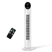 zokop 34 inch 3 Speeds Oscillating Tower Fan in White with Remote Control