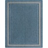 Unique Loom Outdoor Soft Border Blue 9' 0 x 12' 0 Area Rug