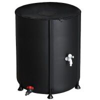 VINGLI 50 Gallon Collapsible Rain Barrel with Filter Spigot Overflow Kit