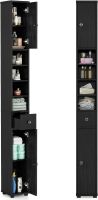 Tall Slim Storage Cabinet w/ 2 Doors, 1 Drawer & 5 Shelves, 8" x 8" x 71"
