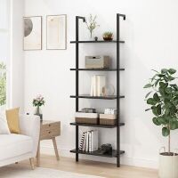 Winado Ladder Bookcase Dark Walnut