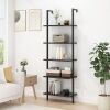 Winado Ladder Bookcase Dark Walnut