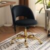 Winado 23 inch Black Task Chair Office Desk Chair Make Up Chair With Wheels