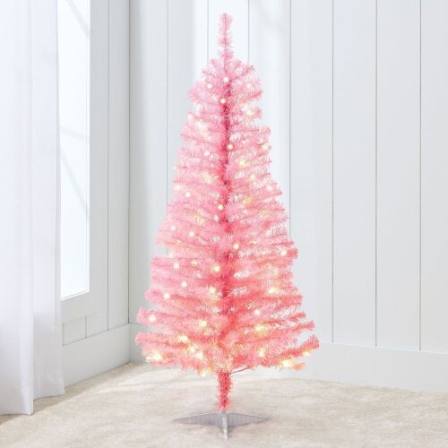 Pre-lit Colorful Mini Spruce Christmas Tree w/ LED Lights - 4ft