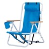 VINGLI 2-Pcs 31H Portable Backpack Beach Chairs with Headrest and Cup Holder/Heavy Duty
