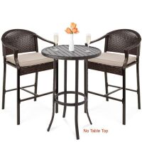 3-Piece Outdoor Wicker Table Set - Missing Table Top