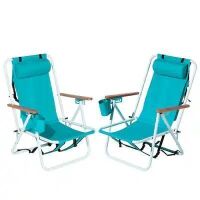 Portable Folding Beach Chairs, 2 Pack