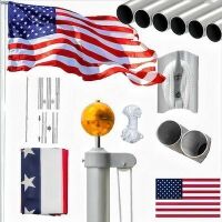 VINGLI 25ft Sectional Aluminum Flagpole Kit