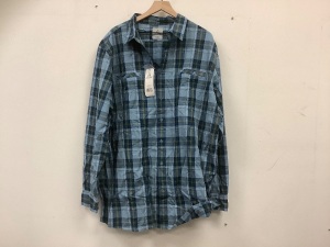 Ascend Mens Plaid Button Down, 2XL, Appears New