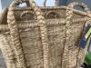 3Pc Shelf Baskets, Small, Large & XL Chunky Woven Baskets w/ Braided Handles - 2