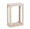 Kate and Laurel Dahl 16 in. White Rectangle Solid Wood End Table