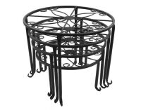 Wellco 4-Pack Indoor/Outdoor Metal Plant Stands, 10.04 in.W x 5.91 in.H